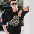 スチームパンク 猫 演奏 シンセサイザー シンセ 子猫 テクノミュージック 長袖Tシャツ 彼への贈り物