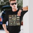 セットアップ ヴィンテージ オーディオ Hifi サウンドシステム ミックスメディア コラージュ 長袖Tシャツ 彼への贈り物