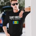 セントビンセントおよびグレナディーン諸島国旗セントビンシー 長袖Tシャツ 彼への贈り物
