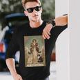タロット メインクーンレディ アールヌーボー 猫好き 長袖Tシャツ 彼への贈り物