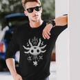 ダークオカルト アホロートル ゴシック クロス グランジ イラスト 長袖Tシャツ 彼への贈り物