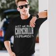 チンチラと言う羊毛マウス ジョーク チンチラ 長袖Tシャツ 彼への贈り物
