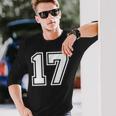 チームジャージーナンバー＃17スポーツギフト 長袖Tシャツ 彼への贈り物