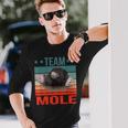 チームモグラ 動物 モグラ 長袖Tシャツ 彼への贈り物