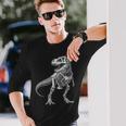 ティラノサウルス レックス スケルトン 化石 恐竜 解剖学 長袖Tシャツ 彼への贈り物