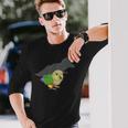 ティーレックス コニュア シャドウオウム パイナップル コニュア ペット 鳥 恋人 長袖Tシャツ 彼への贈り物