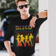 ディスコtシャツ ヴィンテージスタイルダンシングレトロディスコシャツ 長袖Tシャツ 彼への贈り物