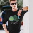 デメニギス Barreleye 頭が透明な魚 イラスト ゆるい 簡単 おもしろ かわいい 人気 深海魚 長袖Tシャツ 彼への贈り物