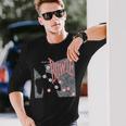 デヴィッド・ボウイ Let's Dance ピンクとグレー 長袖Tシャツ 彼への贈り物