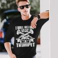 トランペットじいさん吹奏楽団マーチングバンド 長袖tシャツ 長袖Tシャツ 彼への贈り物