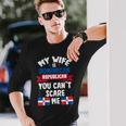 メンズ ドミニカ共和党の妻ドミニカ共和国 長袖Tシャツ 彼への贈り物