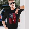 ナマズ アメリカ国旗 キャットフィッシング 漁師 釣り 長袖tシャツ 長袖Tシャツ 彼への贈り物