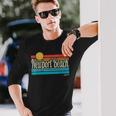 ニューポート ビーチ カリフォルニア レトロ サンセット サーフィン 旅行 ラブ サーフィン 長袖Tシャツ 彼への贈り物