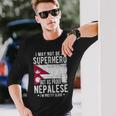 ネパール ネパール国旗 誇り高きネパール 長袖Tシャツ 彼への贈り物