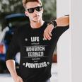ノーリッチ・テリアのいない人生は無意味な犬好き 長袖Tシャツ 彼への贈り物