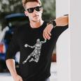ハンドボール選手男子キッズ男子 長袖Tシャツ 彼への贈り物