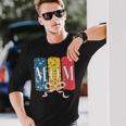 バスケットボールママコケットボウバスケットボールボール柄母の日 長袖Tシャツ 彼への贈り物