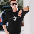 バドミントン ハートビート おもしろギフト バドミントン 長袖Tシャツ 彼への贈り物