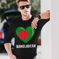 バングラデシュ国旗シャツ 長袖Tシャツ 彼への贈り物
