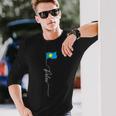 パラオ国旗 パラオ国旗 パラオ愛国国旗 長袖Tシャツ 彼への贈り物