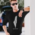パレスチナのケフィエ地図、パレスチナ、フリーパレスチナ 長袖tシャツ 長袖Tシャツ 彼への贈り物