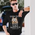 パーソナルストーカー犬ノーリッチテリア私はあなたに従います Norwich Terrier Dog 長袖Tシャツ 彼への贈り物