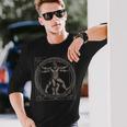 ビッグフットヴィトルビアンマンファニーサスカッチアート 長袖Tシャツ 彼への贈り物