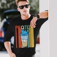 ビンテージ・スタイル タンパク質 長袖Tシャツ 彼への贈り物