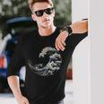 フィボナッチ数列カナガワウェーブ 長袖Tシャツ 彼への贈り物
