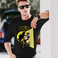 フェリックスブラックキャット漫画シルクハット＆ブロードウェイステージ＆スポットライト 長袖Tシャツ 彼への贈り物