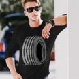 フラットタイヤ 長袖Tシャツ 彼への贈り物