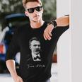 フリードリヒ・ニーチェ 哲学 ドイツ 哲学者 知恵 Nietzsche German Philosopher 長袖Tシャツ 彼への贈り物