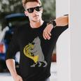 フレンチホルンを弾く猫 クール ミュージシャン オーケストラ 長袖Tシャツ 彼への贈り物