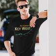 フロリダキーマップ キーウエスト 長袖Tシャツ 彼への贈り物
