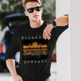 ブダペスト ハンガリー スカイライン お土産 ヴィンテージ 長袖Tシャツ 彼への贈り物