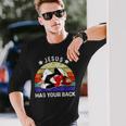 ブラジリアン柔術 Jesus Has Your Back 長袖Tシャツ 彼への贈り物