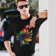 ブラジルの動物愛好家のための素敵なオウムの鳥のコスチューム 長袖Tシャツ 彼への贈り物