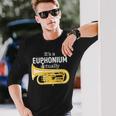 ブラスバンドのユーフォニアム奏者のための面白いユーフォニアムジョーク「 Euphonium Humour 」 長袖Tシャツ 彼への贈り物