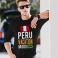 ペルーお土産 旅行 ペルーバケーションモードオン 長袖Tシャツ 彼への贈り物