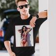 ホットガールオンtシャツ 男性用 セクシー巨乳sfピンナップガール 長袖tシャツ 長袖Tシャツ 彼への贈り物