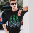 ボウリングピンtシャツ ボウラー用 長袖Tシャツ 彼への贈り物