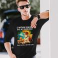ボルゾイ・ラヴァー・アイ・ワーク・ハード・デザイン・ファニー・ボルゾイ・ドッグ 長袖Tシャツ 彼への贈り物