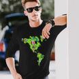 ポーランドボール北米と南米大陸 長袖Tシャツ 彼への贈り物