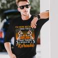 マイク カラオケ 歌い手 歌う 音楽 おもしろ カラオケ 長袖Tシャツ 彼への贈り物