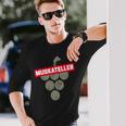 マスカットバインのヴィンテージワイン愛好家とワインメーカーのワインデザイン 長袖Tシャツ 彼への贈り物
