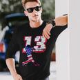 マックスマンシーフラッグのシルエットゲームデー 長袖Tシャツ 彼への贈り物