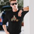 マロンクリーム くまさんと一緒 長袖Tシャツ 彼への贈り物