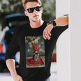 モネのマダム-着物を着たモネ 長袖Tシャツ 彼への贈り物