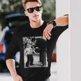 モハメド・アリとケニー・ベイカーのファイトシーンバラエティ番組1979 長袖Tシャツ 彼への贈り物