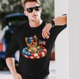 ヨークシャーテリア犬 2026年7月4日 愛国的なアメリカ国旗 長袖Tシャツ 彼への贈り物